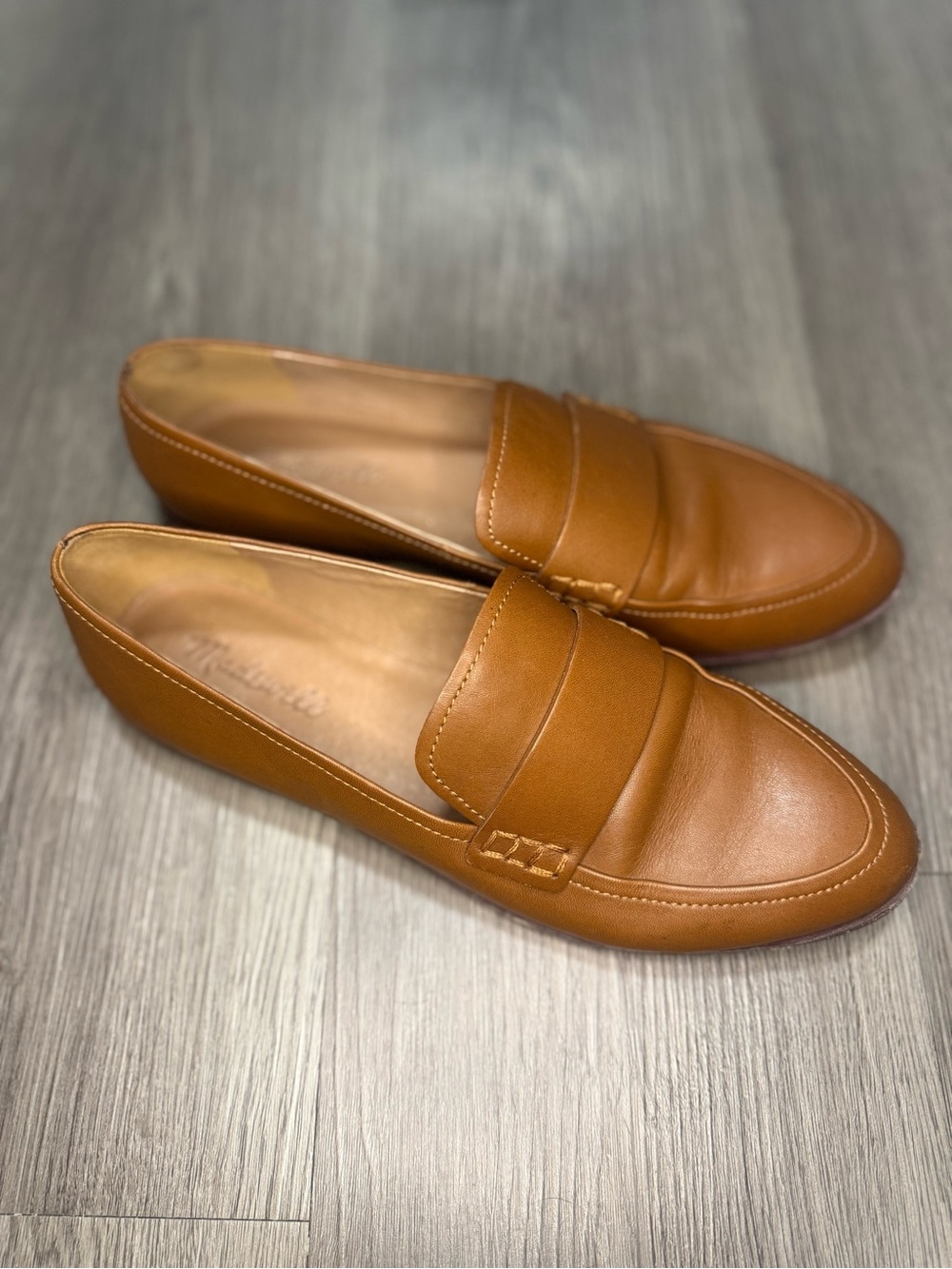 Madewell - Women’s Leather Slip-On Penny Loafers - Size 7.5